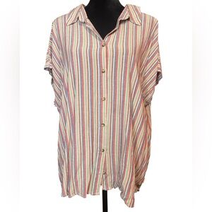 Magellan Outdoors Relaxed Fit Striped Button Down Shirt